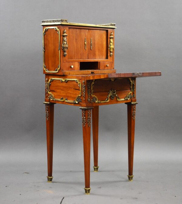 19th Century French Satinwood Bonheur Du Jour with Ormolu Mounts - Image 2
