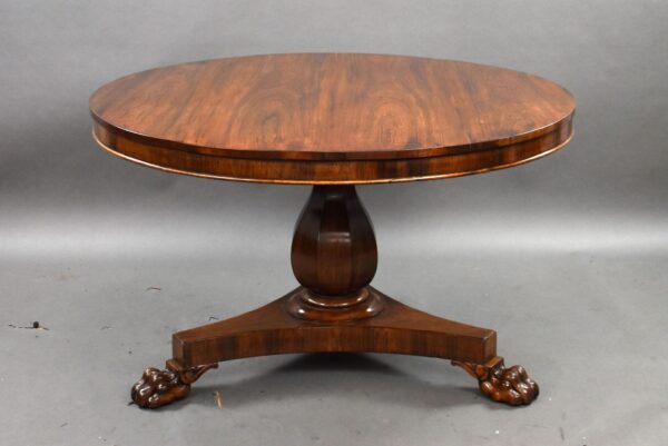 William IV Rosewood Circular Breakfast Table - Image 2