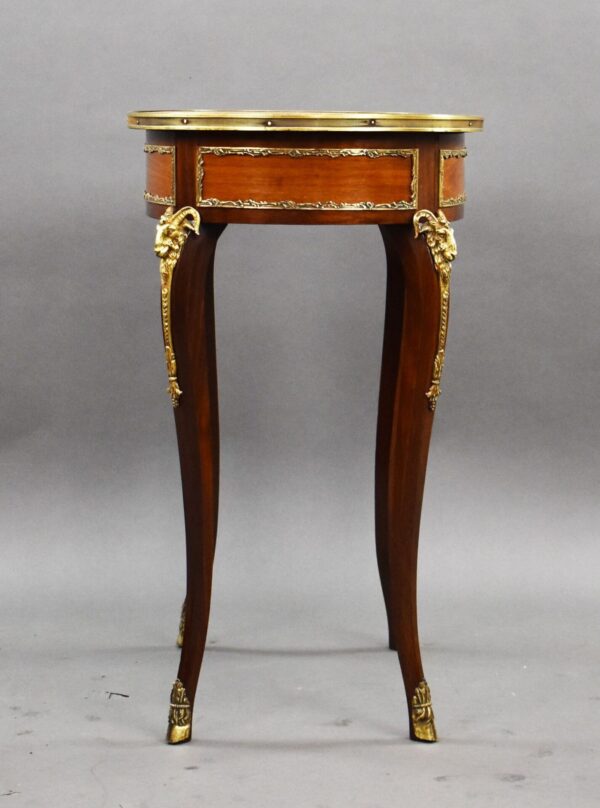 19th Century French Mahogany and Inlaid Occasional Table with Ormolu Mounts - Image 3
