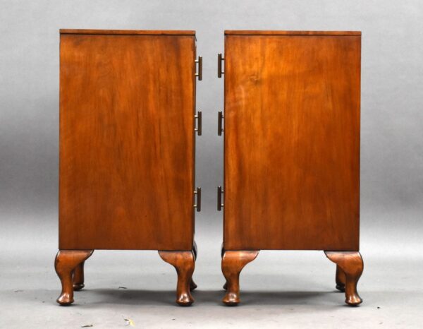 Pair of Art Deco Burr Walnut Bedside Chests - Image 3