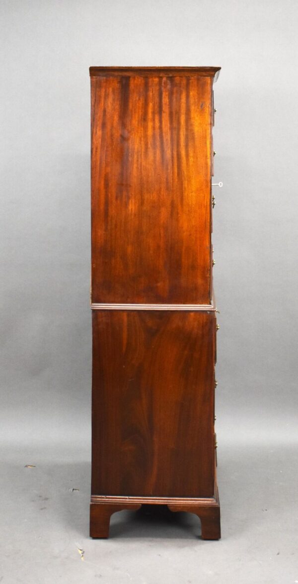 Antique Figured Walnut Chest on Chest - Image 3