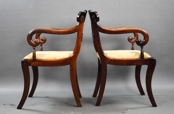 Pair of Antique Mahogany Carver Chairs - Image 3