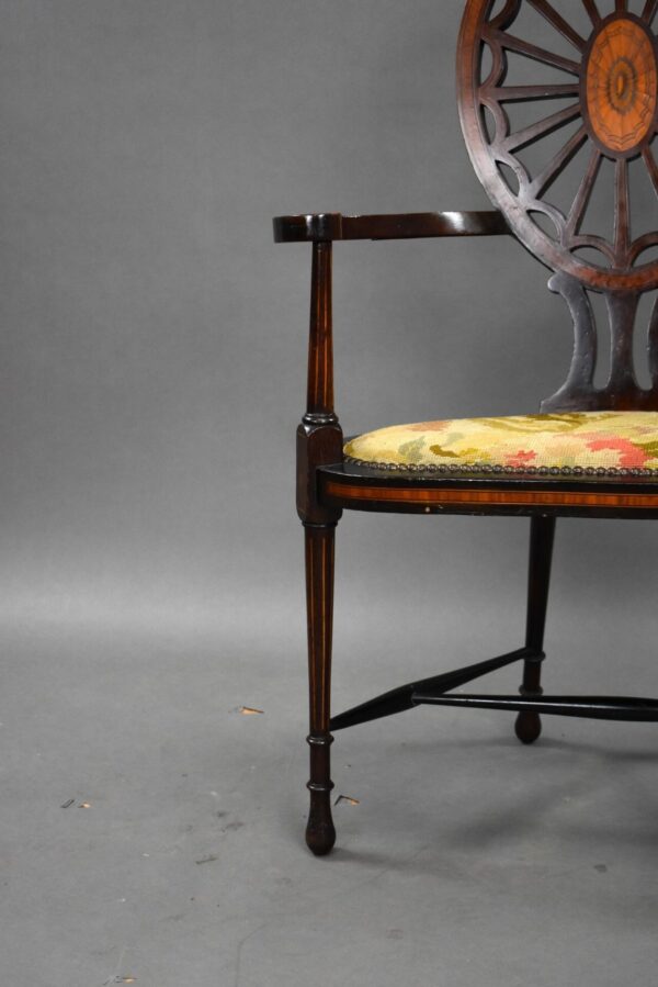 Edwardian Mahogany Armchair - Image 3