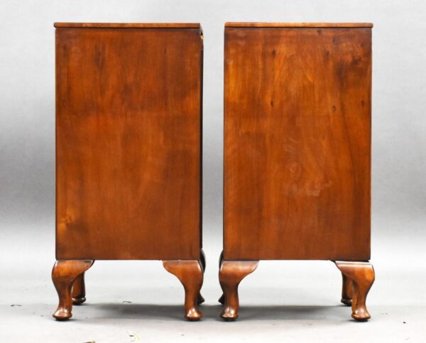 Pair of Art Deco Burr Walnut Bedside Chests - Image 4