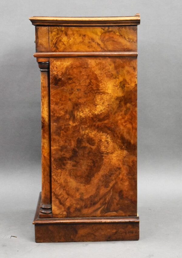 Victorian Burr Walnut Pot Cupboard - Image 5
