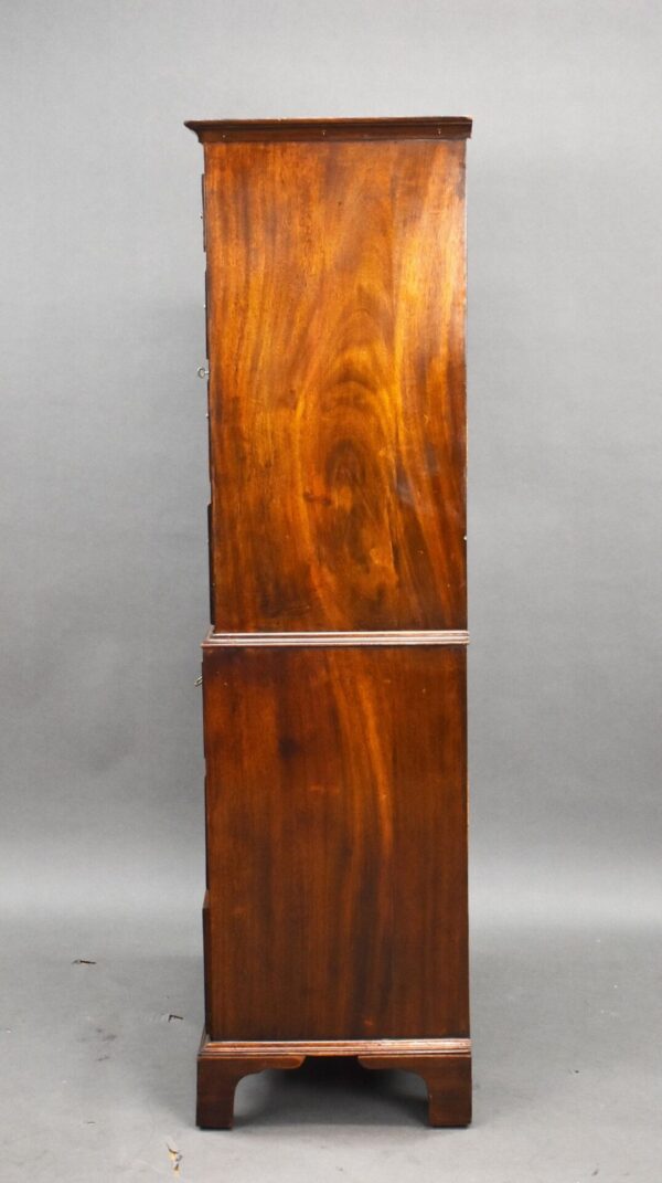 Antique Figured Walnut Chest on Chest - Image 4
