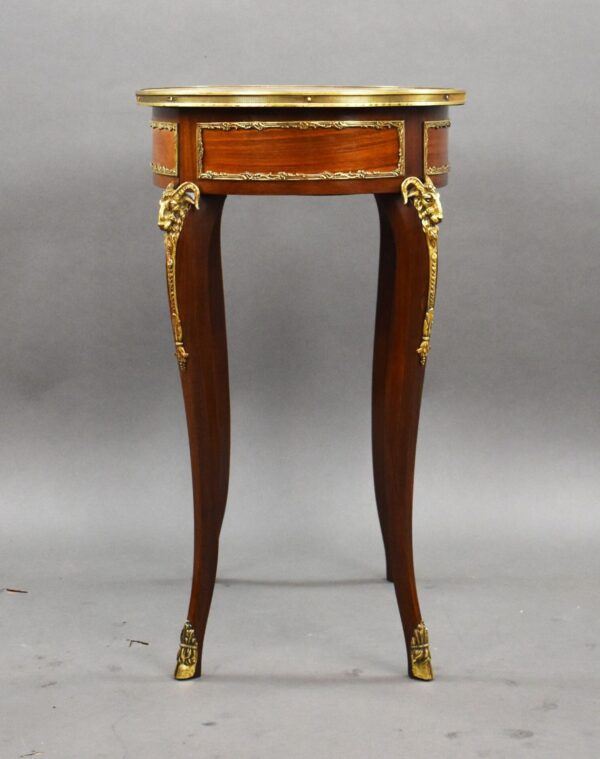 19th Century French Mahogany and Inlaid Occasional Table with Ormolu Mounts - Image 5