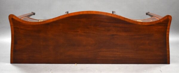 Antique Mahogany Inlaid Serpentine Sideboard - Image 5