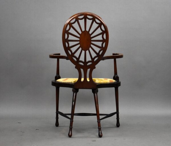 Edwardian Mahogany Armchair - Image 5