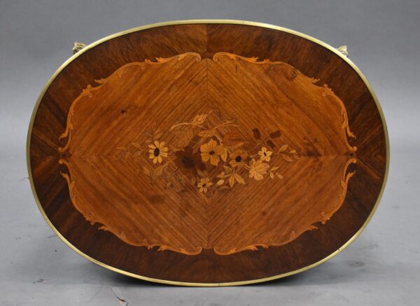 19th Century French Mahogany and Inlaid Occasional Table with Ormolu Mounts - Image 6