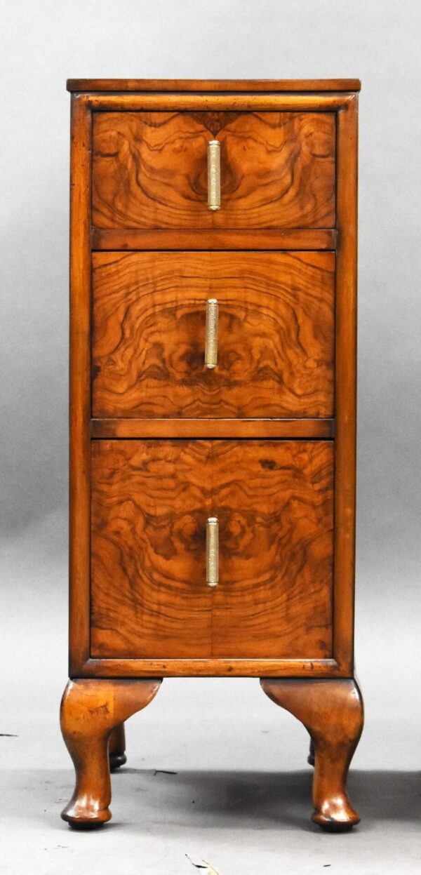 Pair of Art Deco Burr Walnut Bedside Chests - Image 6