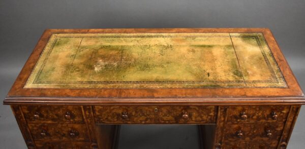 Victorian Burr Walnut Desk - Image 6