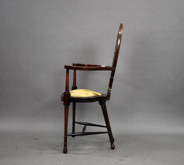 Edwardian Mahogany Armchair - Image 6