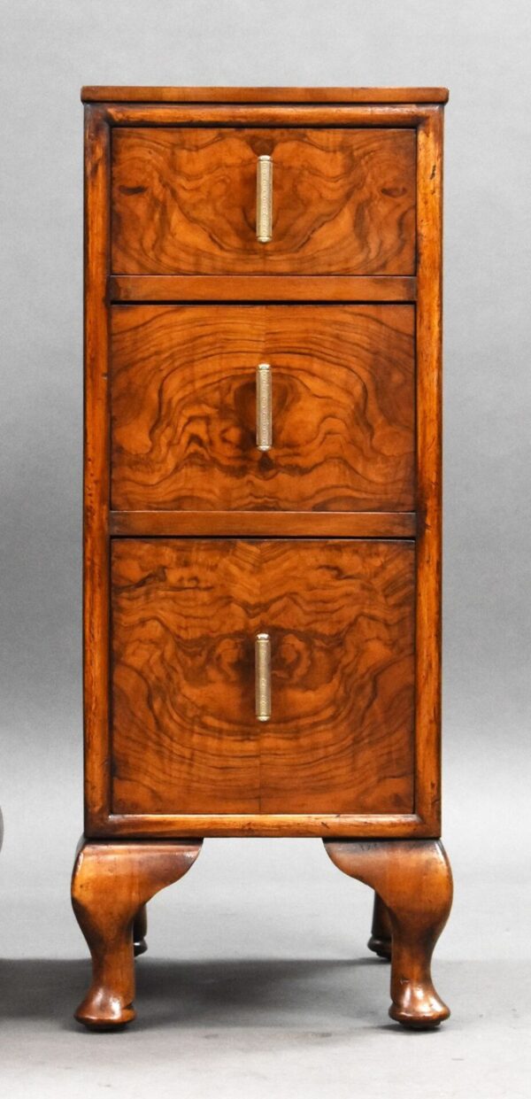Pair of Art Deco Burr Walnut Bedside Chests - Image 7