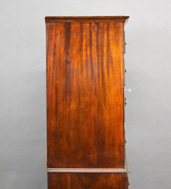 Antique Figured Walnut Chest on Chest - Image 7