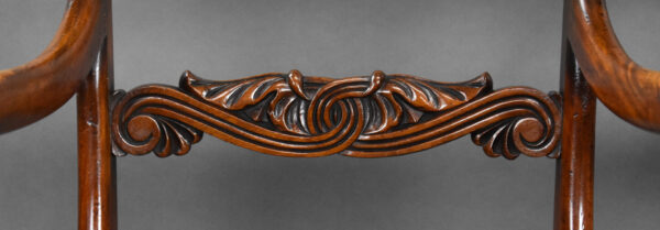 Pair of Antique Mahogany Carver Chairs - Image 7