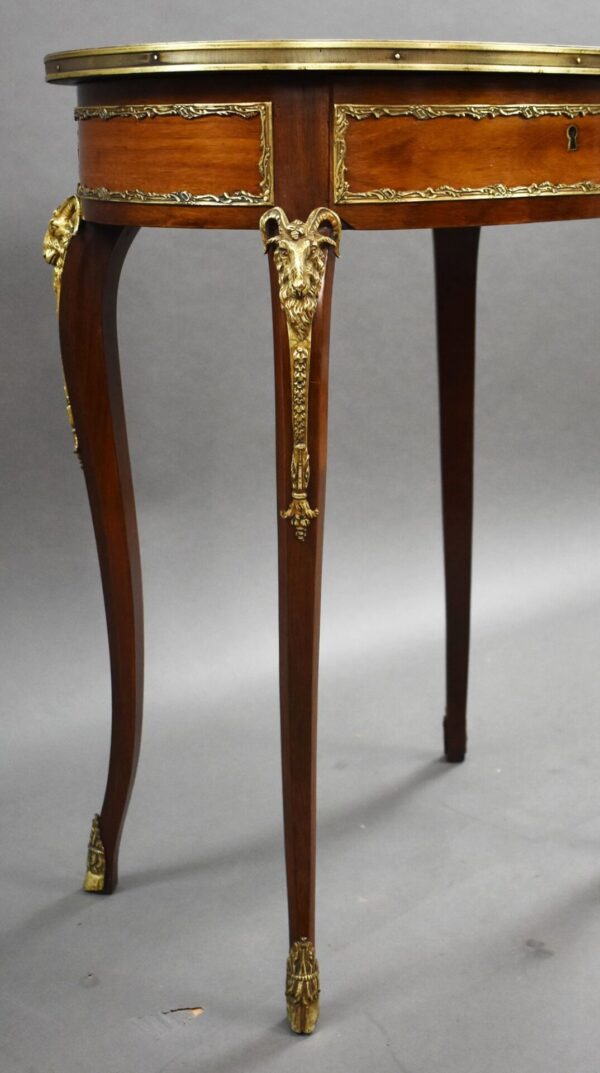 19th Century French Mahogany and Inlaid Occasional Table with Ormolu Mounts - Image 8
