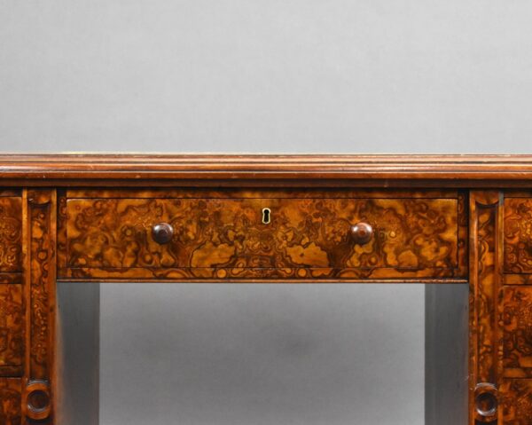 Victorian Burr Walnut Desk - Image 8