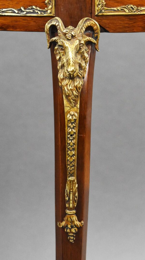19th Century French Mahogany and Inlaid Occasional Table with Ormolu Mounts - Image 9