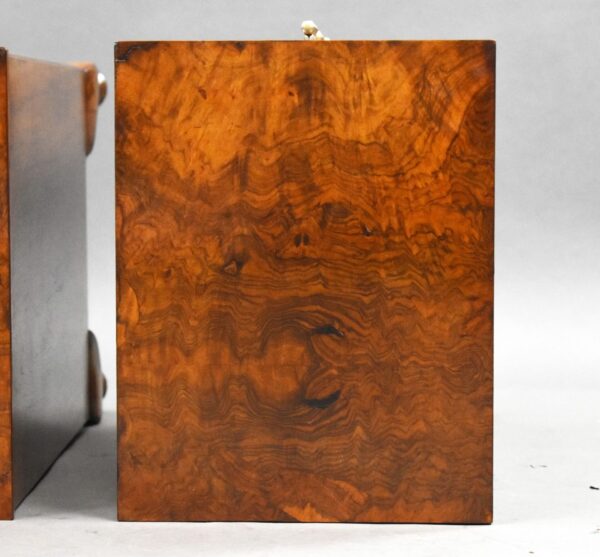 Pair of Art Deco Burr Walnut Bedside Chests - Image 9