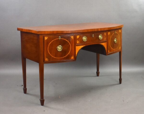 Antique Georgian Mahogony Inlaid Bowfront Sideboard