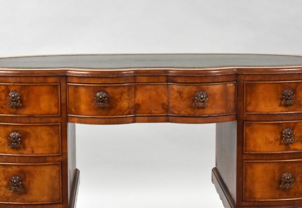 1920s Walnut Kidney Shaped Desk - Image 2