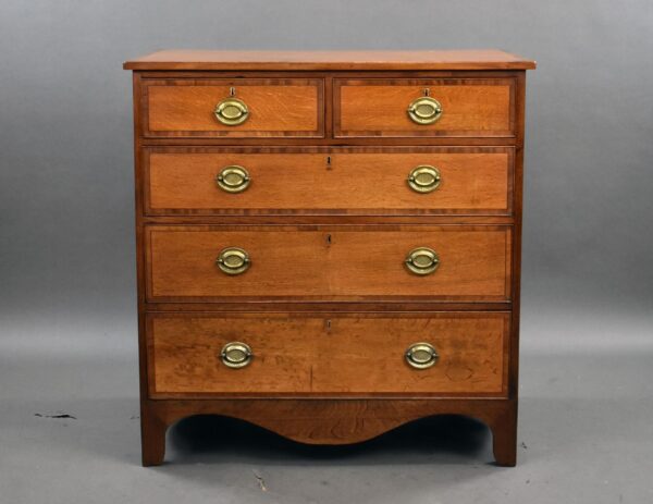 Victorian Oak Chest Drawers - Image 2