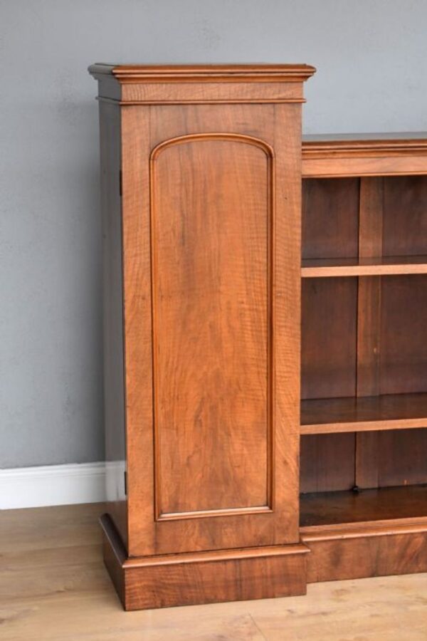 Victorian Walnut Open Bookcase - Image 2