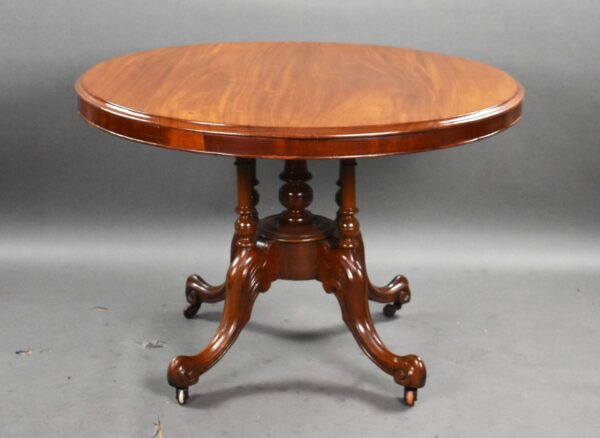 Victorian Mahogany Circular Breakfast Table - Image 3