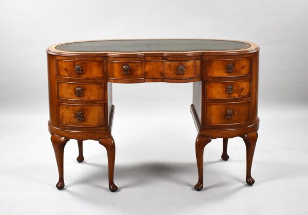 1920s Walnut Kidney Shaped Desk - Image 3