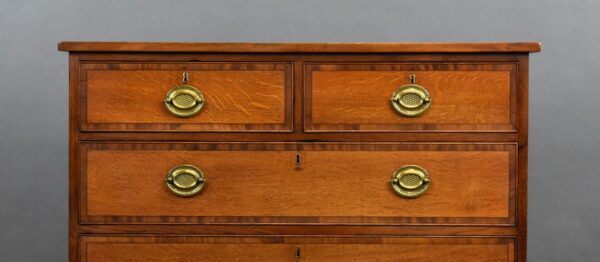 Victorian Oak Chest Drawers - Image 3