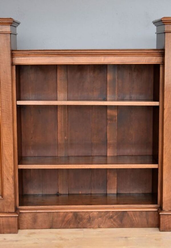Victorian Walnut Open Bookcase - Image 3