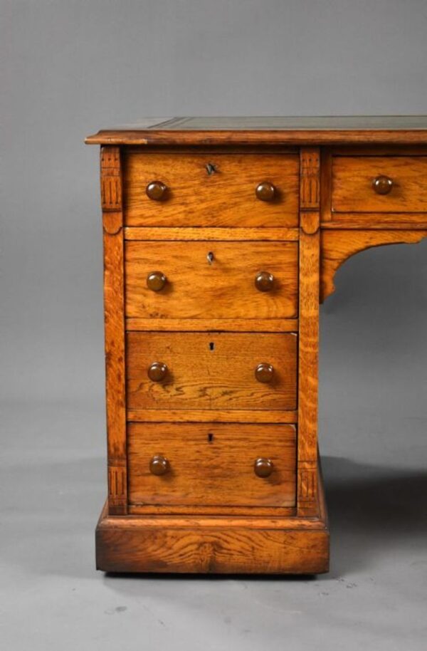 Victorian Oak Desk - Image 3