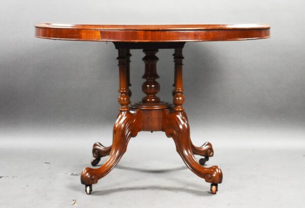 Victorian Mahogany Circular Breakfast Table - Image 4