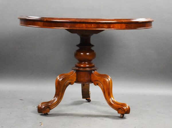 Victorian Mahogany Circular Breakfast Table - Image 4