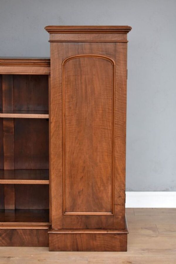 Victorian Walnut Open Bookcase - Image 4