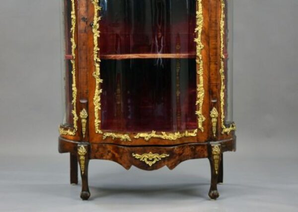 French Louis XV Style Kingwood & Ormolu Mounted Vitrine Cabinet - Image 4