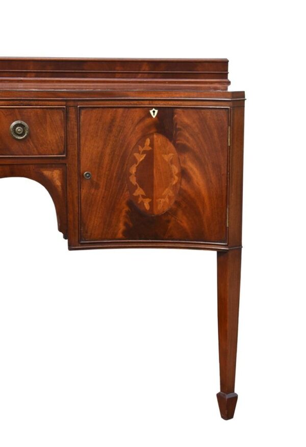 Edwardian Mahogany Inlaid Serpentine Sideboard - Image 5