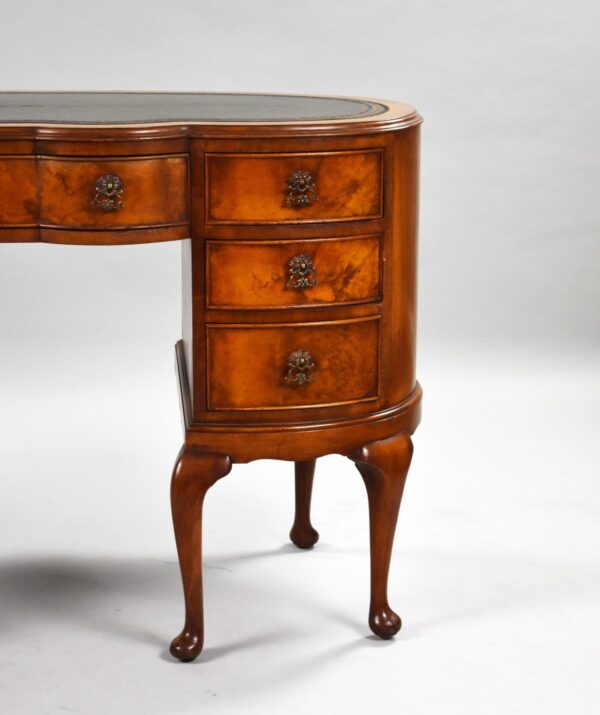 1920s Walnut Kidney Shaped Desk - Image 5
