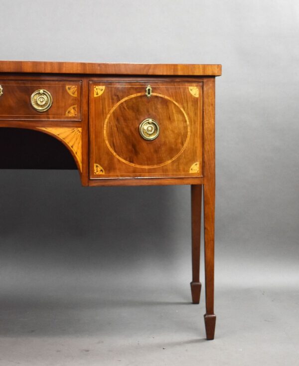 Antique Georgian Mahogony Inlaid Bowfront Sideboard - Image 5