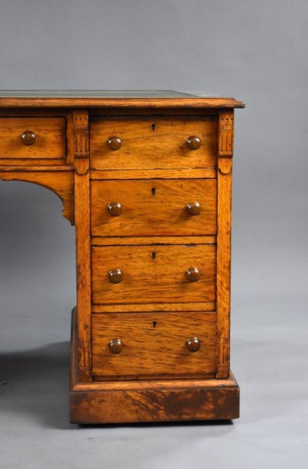 Victorian Oak Desk - Image 5