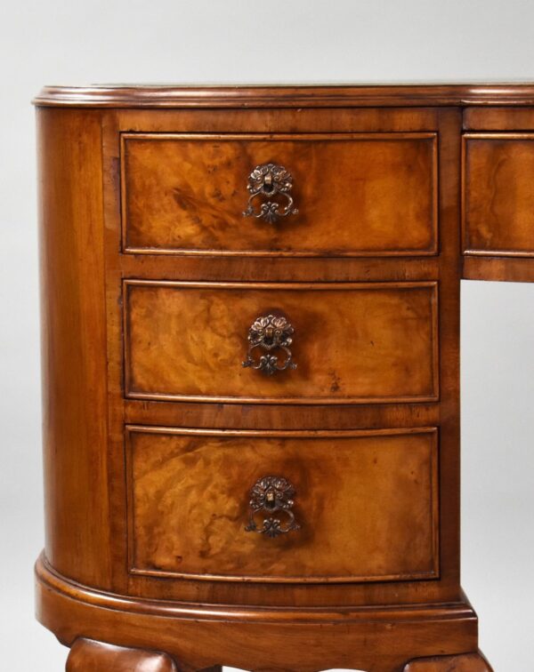 1920s Walnut Kidney Shaped Desk - Image 6