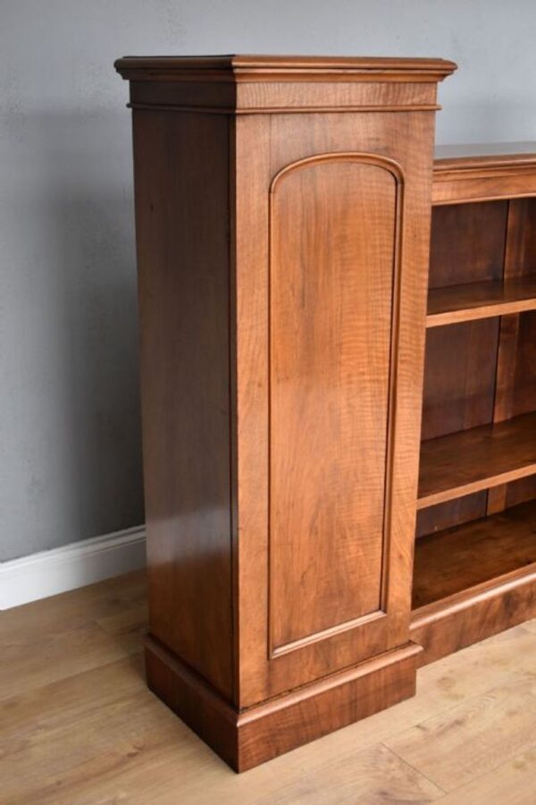 Victorian Walnut Open Bookcase - Image 6