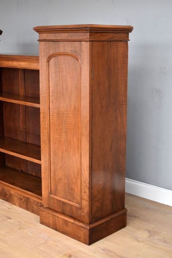 Victorian Walnut Open Bookcase - Image 7