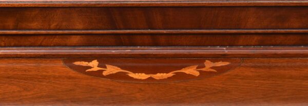 Edwardian Mahogany Inlaid Serpentine Sideboard - Image 8
