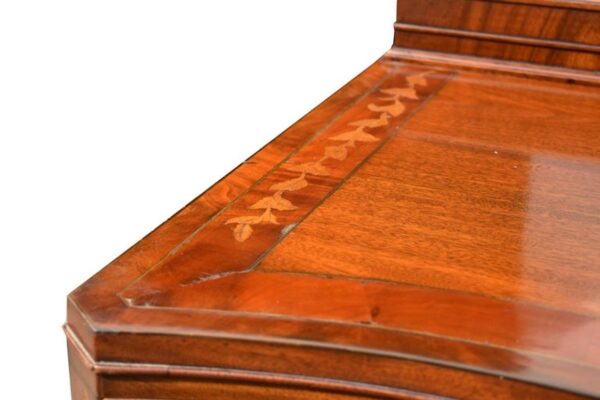 Edwardian Mahogany Inlaid Serpentine Sideboard - Image 10