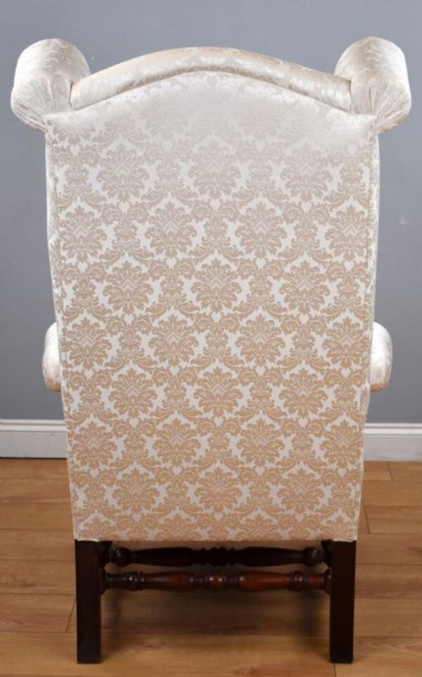19th Century Carolean Style Wing Back Armchair - Image 10